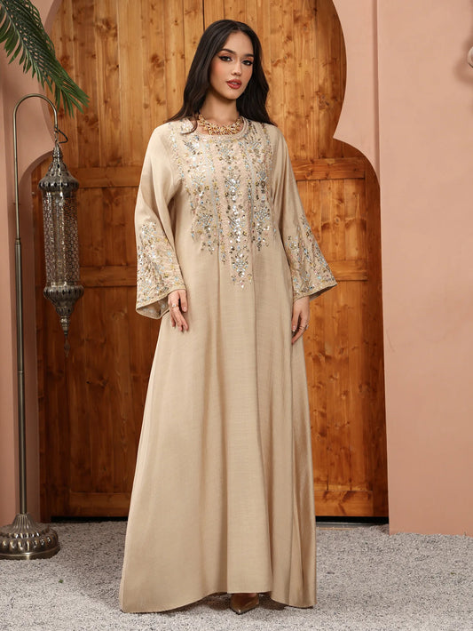 Women Jalabiya Dubai Dress Abaya Eid Ramadan Party Gorgeous Long Dresses Muslim Embroidery Vestidos Largos Robe Saudi Arab 2026