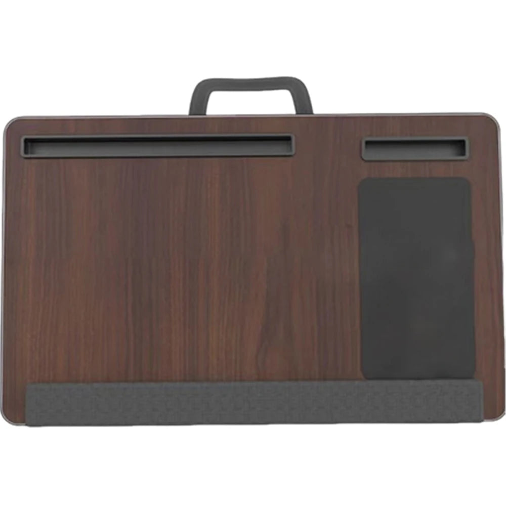 Portable Laptop Desk Multi-purpose Wooden Computer Studying Table With Handle Mouse Pad & Phone Holder For Home Office Travel