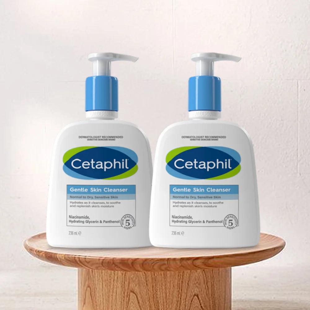 CETAPHIL GENTLE SKIN CLEANSER 473ML,  vitamin B3, B5, hydrating Glycerin, Suitable dry & sensitive skin