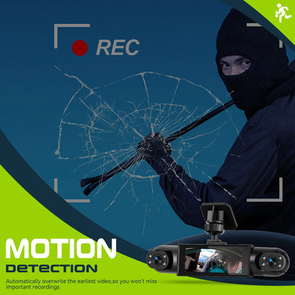 Podofo 3.16 Inch Car Dash Cam 1080P & 3*480P Car Recording Camera Car DVR For Car Revesing Front Left Right Rear View Camera