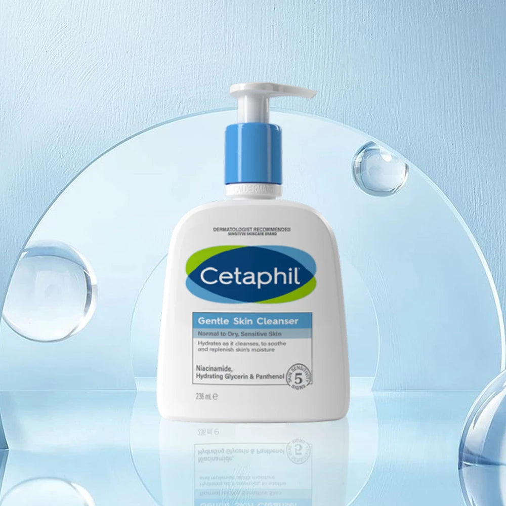CETAPHIL GENTLE SKIN CLEANSER 473ML,  vitamin B3, B5, hydrating Glycerin, Suitable dry & sensitive skin