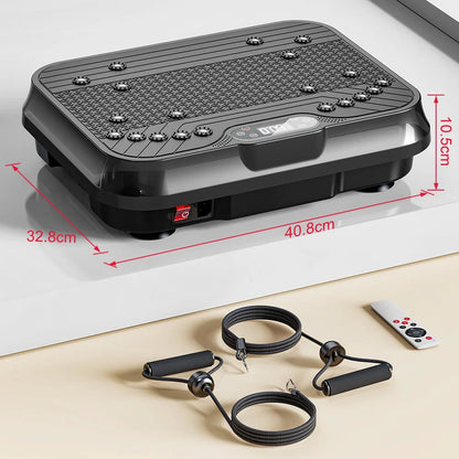 Vibration Plate Exercise Machine 9 Programs 250 Intensity Levels Home Full Body Workout Muscle Building Massager Sports Device