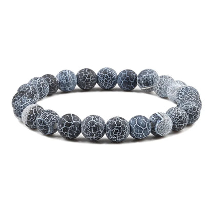 Men Energy Beaded Bracelet 8mm Natural Tiger Eye Stone Lava Rock Agates Stretch Bracelets Bangle Women Yoga Healing Jewelry Gift