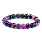 Men Energy Beaded Bracelet 8mm Natural Tiger Eye Stone Lava Rock Agates Stretch Bracelets Bangle Women Yoga Healing Jewelry Gift
