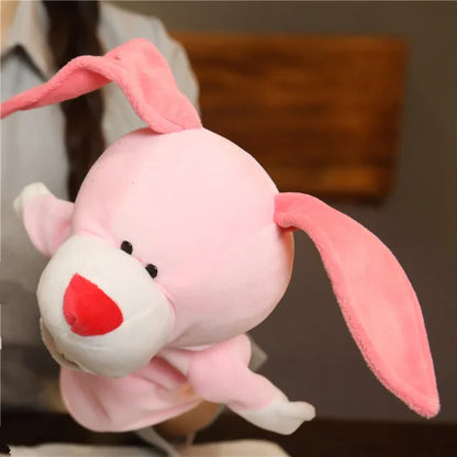 Soft Stuffed Toy Doll Animal Plush Doll Educational Baby Toys Lion Elephant Monkey Giraffe Tiger Bunny Kawaii Hand Finger Puppet