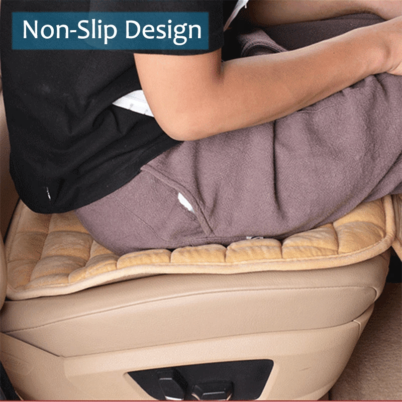 SEAMETAL Plush Car Seat Cover Ultra-Soft Car Seat Cushion Anti Slip Car Seat Protector Mat Universal for Sedan Suv Truck Pick-Up
