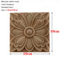 RUNBAZEF European Carved Unpainted Retro Mouldings Wood Applique Wood Decal Long Oval Rubber Home Furniture Walls Hot Sale NEW