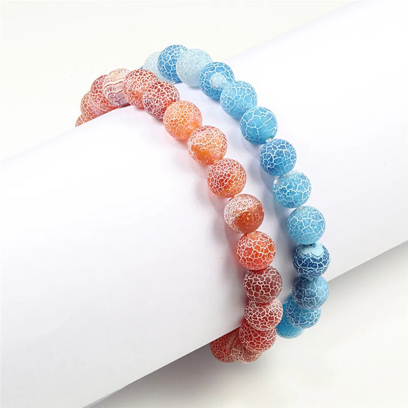 Men Energy Beaded Bracelet 8mm Natural Tiger Eye Stone Lava Rock Agates Stretch Bracelets Bangle Women Yoga Healing Jewelry Gift