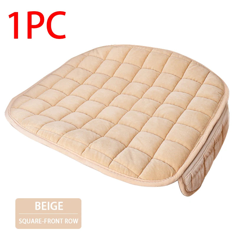 SEAMETAL Plush Car Seat Cover Ultra-Soft Car Seat Cushion Anti Slip Car Seat Protector Mat Universal for Sedan Suv Truck Pick-Up