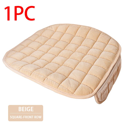 SEAMETAL Plush Car Seat Cover Ultra-Soft Car Seat Cushion Anti Slip Car Seat Protector Mat Universal for Sedan Suv Truck Pick-Up