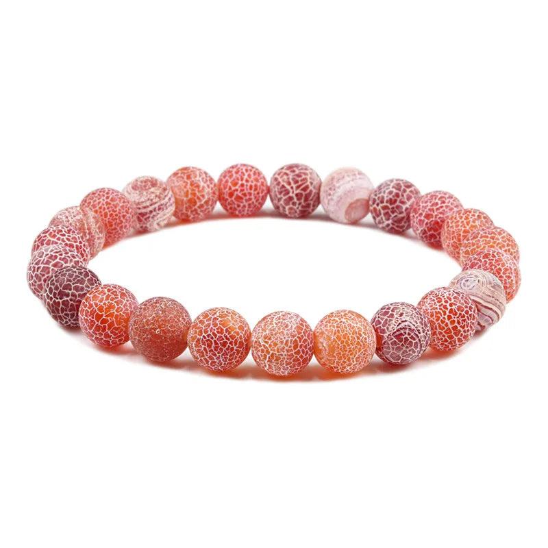 Men Energy Beaded Bracelet 8mm Natural Tiger Eye Stone Lava Rock Agates Stretch Bracelets Bangle Women Yoga Healing Jewelry Gift