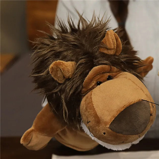Soft Stuffed Toy Doll Animal Plush Doll Educational Baby Toys Lion Elephant Monkey Giraffe Tiger Bunny Kawaii Hand Finger Puppet