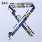 47 Colors Brand Bandana Small Silk Bag Scarf Women Head Hijab Scarf Long Skinny Scarves For Ladies Fashion Headband