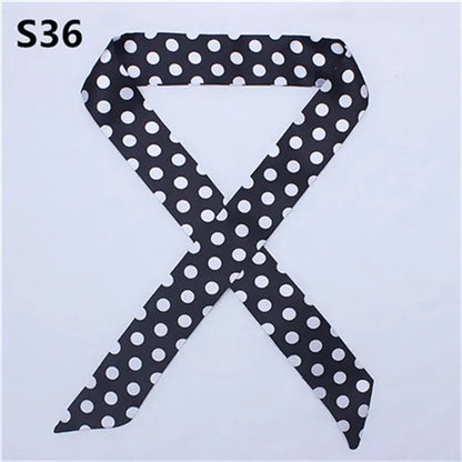 47 Colors Brand Bandana Small Silk Bag Scarf Women Head Hijab Scarf Long Skinny Scarves For Ladies Fashion Headband