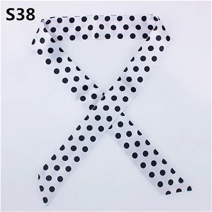 47 Colors Brand Bandana Small Silk Bag Scarf Women Head Hijab Scarf Long Skinny Scarves For Ladies Fashion Headband