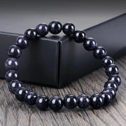 Men Energy Beaded Bracelet 8mm Natural Tiger Eye Stone Lava Rock Agates Stretch Bracelets Bangle Women Yoga Healing Jewelry Gift