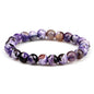 Men Energy Beaded Bracelet 8mm Natural Tiger Eye Stone Lava Rock Agates Stretch Bracelets Bangle Women Yoga Healing Jewelry Gift
