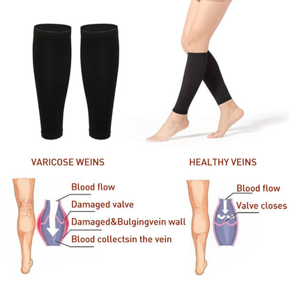1pair Prevent Calf Varicose Veins Compression Socks Calf Sleeves Elastic Nursing Medical Pressure Treat Varicose Leg Slim Socks