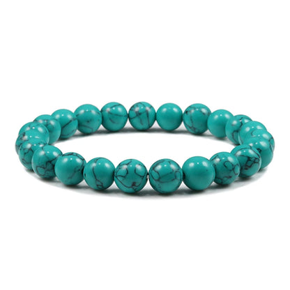 Men Energy Beaded Bracelet 8mm Natural Tiger Eye Stone Lava Rock Agates Stretch Bracelets Bangle Women Yoga Healing Jewelry Gift