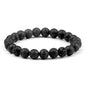 Men Energy Beaded Bracelet 8mm Natural Tiger Eye Stone Lava Rock Agates Stretch Bracelets Bangle Women Yoga Healing Jewelry Gift