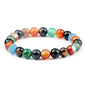 Men Energy Beaded Bracelet 8mm Natural Tiger Eye Stone Lava Rock Agates Stretch Bracelets Bangle Women Yoga Healing Jewelry Gift