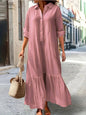 Casual Long Sleeve Woman Dress Office Lady Spring Summer Fashion Elegant Solid Shirt Dress Dresses For Women 2026 Female Robe