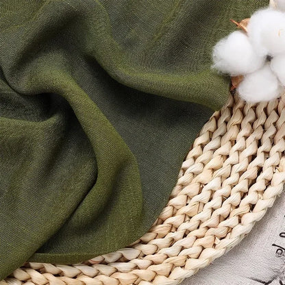Solid Color Soft Cotton And Linen Fabric With Pleated Texture Breathable Fabric Sewn Shirt And Dress DIY Home Textile Fabric