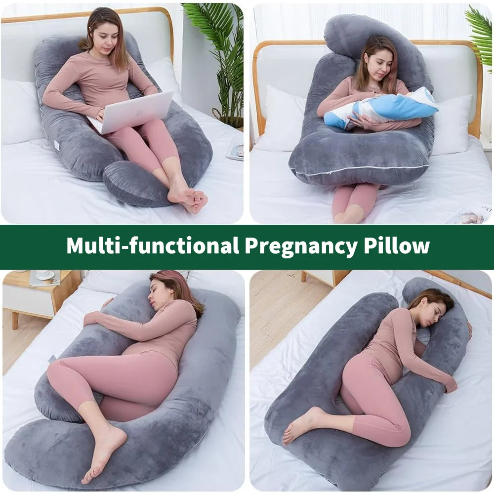 Pregnancy Pillow G-Shaped Maternity For Sleeping With Removable Cotton Cover 98*150cm UK