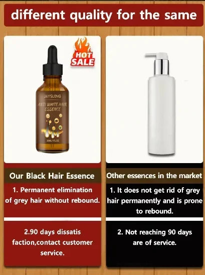 YH03 White Hair Killer White To Black HairAnti-grey Hair Essence Serum Treatment Restore Natural Hair Color and Restore Healthy