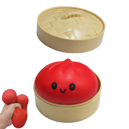 Large Dumpling Squishy Plush Toy Soft PET Stuffed Hug Pillow Adorable Steamer Design Home Decoration Stress Relief Toy for Kids