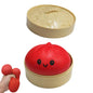 Large Dumpling Squishy Plush Toy Soft PET Stuffed Hug Pillow Adorable Steamer Design Home Decoration Stress Relief Toy for Kids