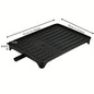 Heavy-Duty Plastic Sink Base with Drain Board - Clog-Resistant Drain System & Dish Drying Rack, Under-Sink Storage Organizer