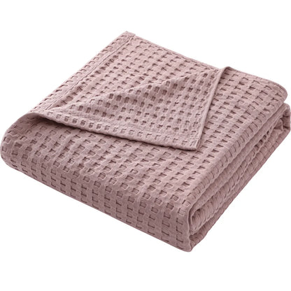 Premium Pure Cotton Waffle Weave Thermal Blanket Soft Comfortable Throw Blankets Lightweight Bed Cover Bedspreads All Season