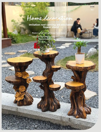 Home Decor 60CM Creative Living Room Side Tables Multifunctional Balcony Storage Flower Rack Office Coffee Tables Home Furniture
