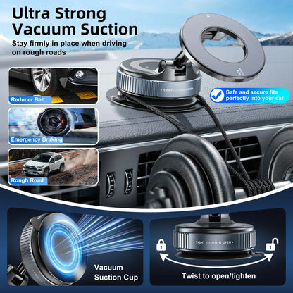 Magnetic Car Phone Holders Vacuum Suction Mobile Phone Vehicular Holder Rotate 360° Navigation Universal Stand For Cell Phone