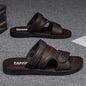 Summer Men's Sandals Leisure Beach Shoes Male Holiday Slippers Outdoor Retro Comfortable Casual Sandals leather Men Slippers