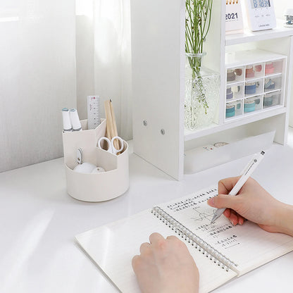 1Pc 360-Degree Rotating Storage Rack, Large-Capacity Cosmetics and Skin Care Product Desktop Organizer, Multi-Functional Rotating Pen Holder, Stationery Storage Box, Office Desk Christmas Gift