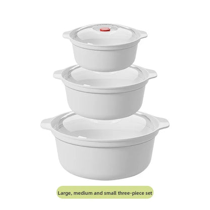 Microwavable Heating Bowl Plastic Food Grade BPA Free Cookware Kitchen Supplies Suitable for Boys and Girls Dishwasher Safe