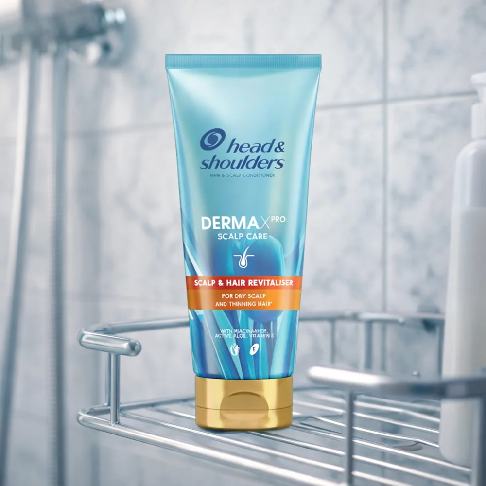 Head & Shoulders Derma X Pro Scalp & Hair Revitaliser Conditioner 200ml for Dry Scalp Thinning Hair with Niacinamide & Aloe