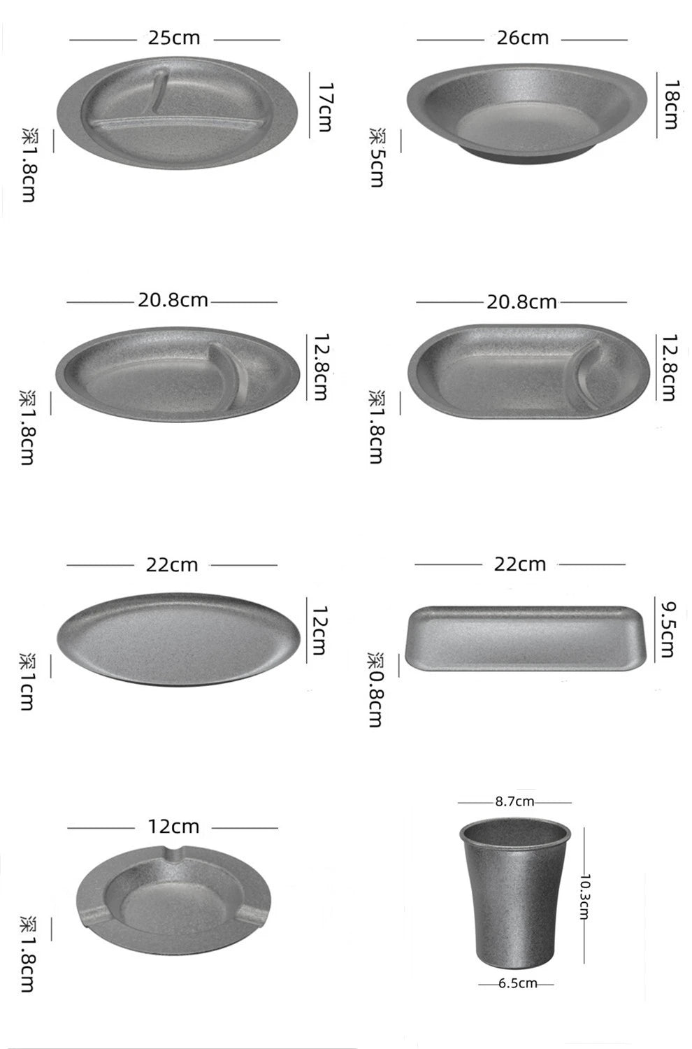 Retro Cutlery Set Plates Dinnerware Bowls Dining Plates Sauce Dish Fruit Bowl Double Wall Cup 304 Stainless Steel Cutlery
