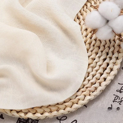 Solid Color Soft Cotton And Linen Fabric With Pleated Texture Breathable Fabric Sewn Shirt And Dress DIY Home Textile Fabric