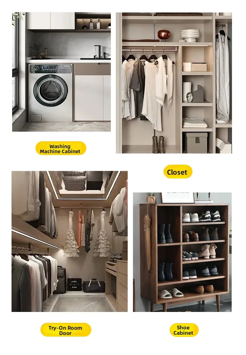 Modern Simple Dustproof Cabinet Door Curtain Magic Stick Shelf Concealment Curtain Window Screen Door Curtain Home Decor
