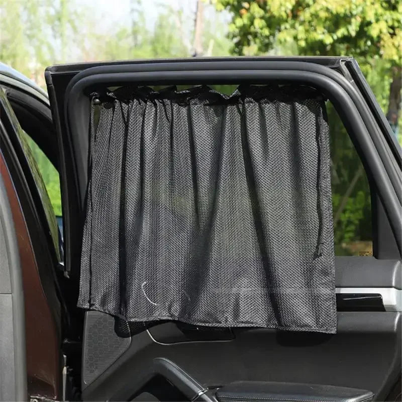 Car Sunshade Curtain Universal Summer Car Window Sunscreen Curtain Heat Insulation Interior Protection for Auto Decoration
