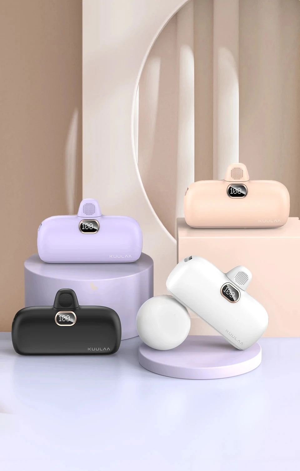 KUULAA Mini Power Bank 5000mAh Portable Charger PowerBank QC PD Fast Charging External Battery For iPhone 16 15 14 13 Xiaomi