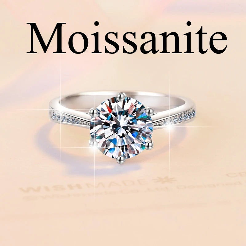 1ct Moissanite Diamond Engagement Couple Rings For Woman Men Gift Real 925 Sterling Silver Top Quality Fine Jewelry