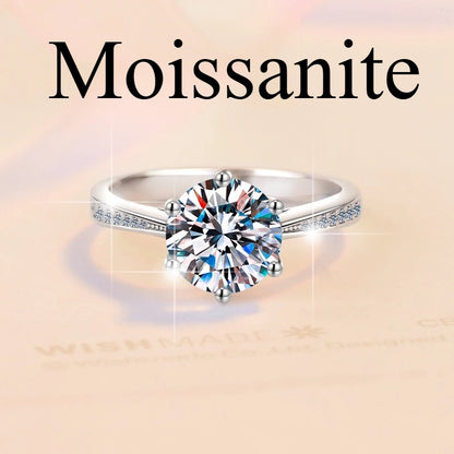 1ct Moissanite Diamond Engagement Couple Rings For Woman Men Gift Real 925 Sterling Silver Top Quality Fine Jewelry