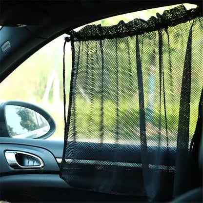 Car Sunshade Curtain Universal Summer Car Window Sunscreen Curtain Heat Insulation Interior Protection for Auto Decoration