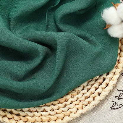 Solid Color Soft Cotton And Linen Fabric With Pleated Texture Breathable Fabric Sewn Shirt And Dress DIY Home Textile Fabric