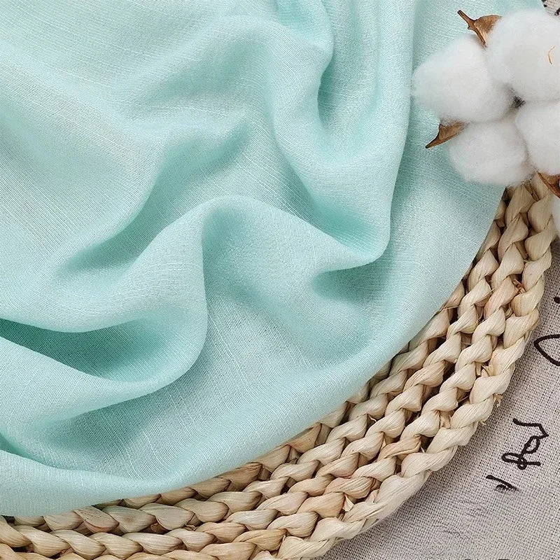 Solid Color Soft Cotton And Linen Fabric With Pleated Texture Breathable Fabric Sewn Shirt And Dress DIY Home Textile Fabric