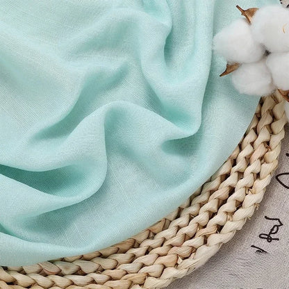 Solid Color Soft Cotton And Linen Fabric With Pleated Texture Breathable Fabric Sewn Shirt And Dress DIY Home Textile Fabric